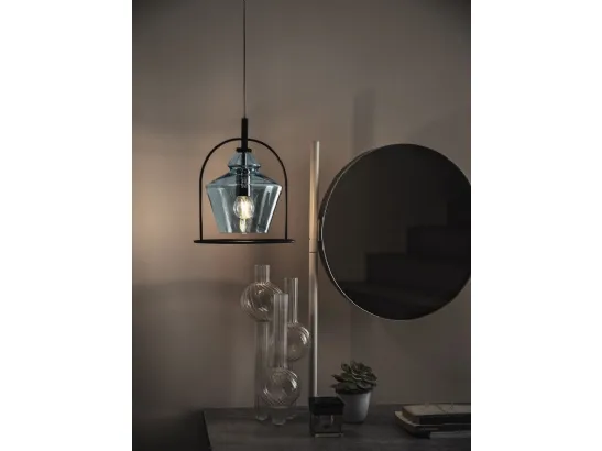 Lampada Sferatus da Tavolo in vetro e acciaio di Bontempi