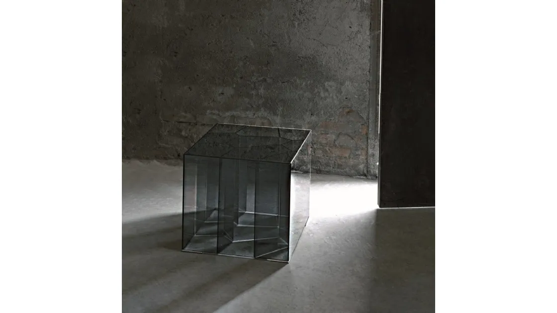 Tavolino Alice in cristallo fumé di Glas Italia