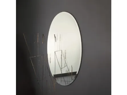 Specchio ovale con bordo bisellato Bric di Glas Italia