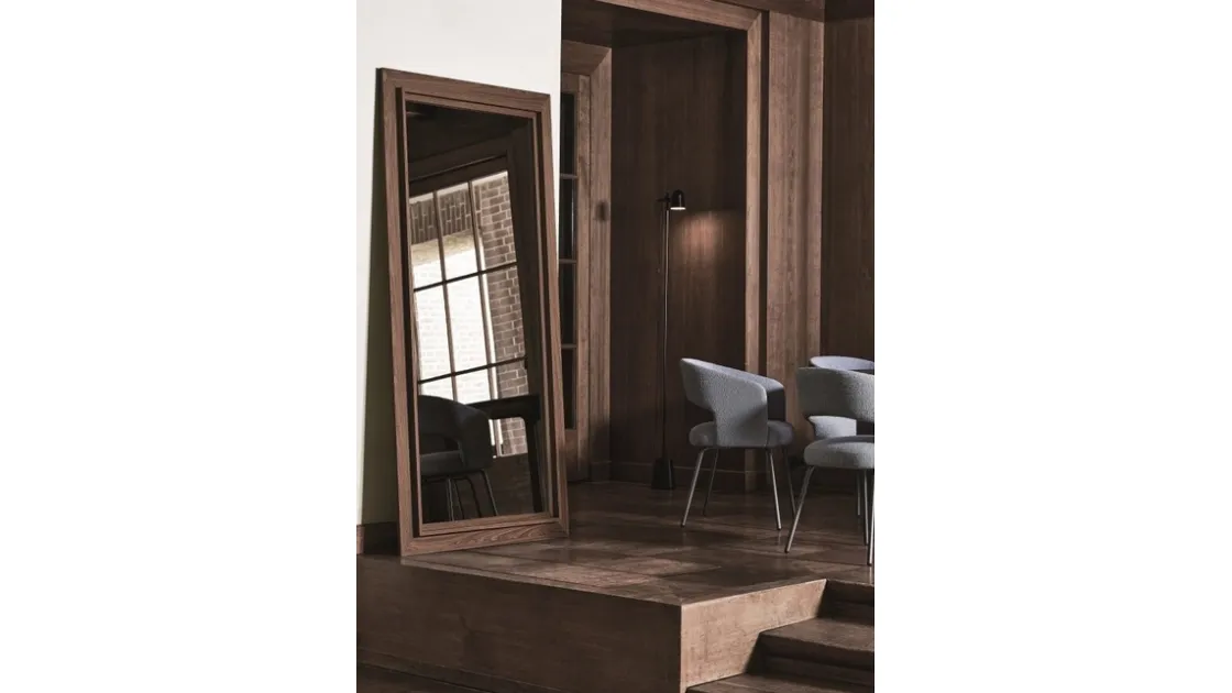 Specchio rettangolare con cornice in legno Bridge di Ditre Italia