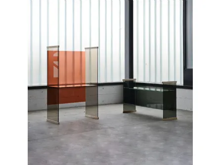 Scrittoio Diapositive in cristallo di Glas Italia