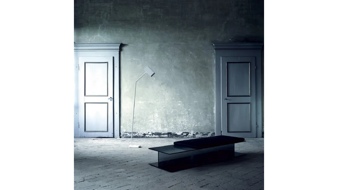 Tavolino I-Beam in cristallo fumé di Glas Italia