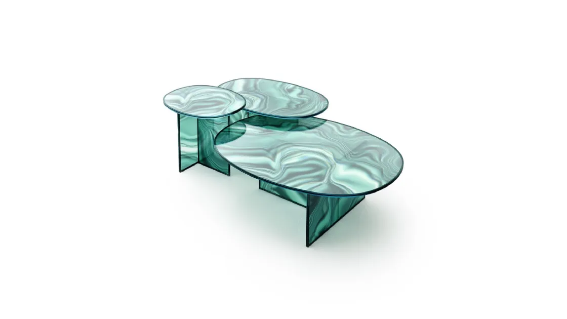 Tavolini Liquefy di Glas Italia