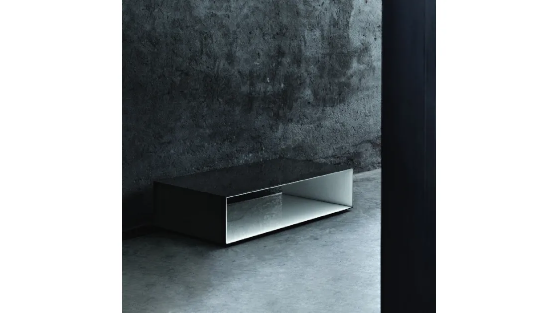 Tavolino SiO2 Tunnel in cristallo laccato di Glas Italia