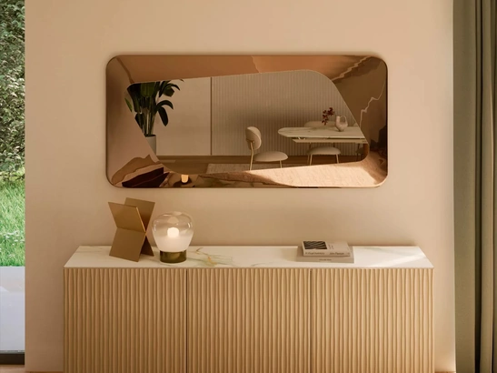 Specchio in vetro fuso Focus di Bontempi