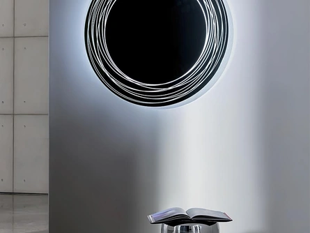 Specchio Vertigo con bordo inciso retroilluminato a Led di Sovet