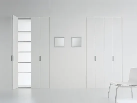 Porta per interni in laccato bianco Click a soffietto di RES Italia