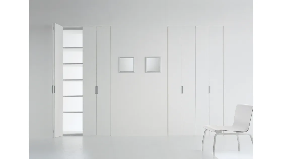 Porta per interni in laccato bianco Click a soffietto di RES Italia