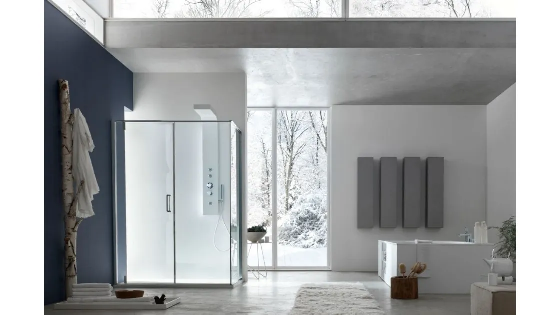 Box doccia S6 Pivot con traversa di Arcom