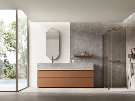 Mobile da Bagno a terra Soul 15 in rovere laccato di Arcom