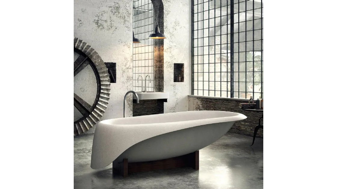 Vasca da Bagno Design Concrete Soft di Glass