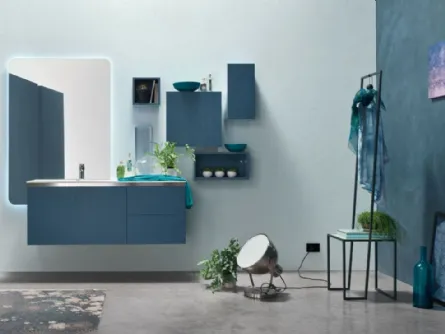 Mobile da Bagno in Frassino color Petrolio E-Gò 48 di Arcom