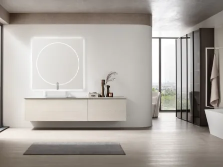 Mobile da Bagno sospeso Soul 21 in rovere di Arcom