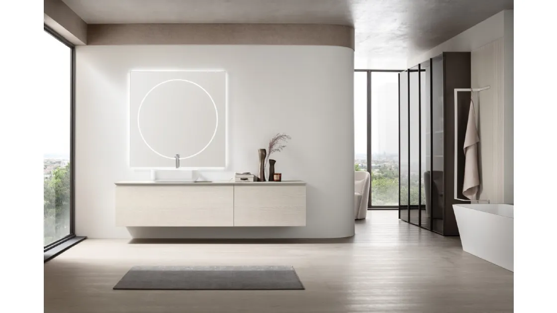 Mobile da Bagno sospeso Soul 21 in rovere di Arcom