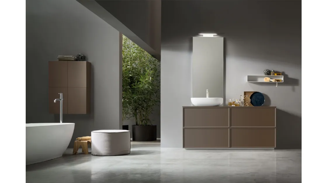 Mobile da Bagno a terra Vanity 13 in laccato opaco di Arcom