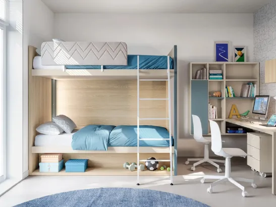 Cameretta salvaspazio Young 08 in laccato opaco di Clei