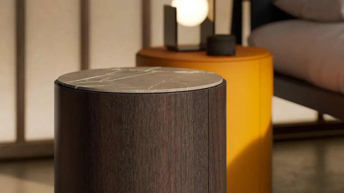 Comodino Top in rovere termotrattato di Lema