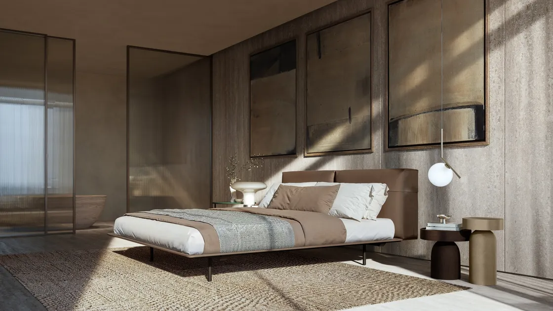 Letto matrimoniale con testiera Mynight di Lema