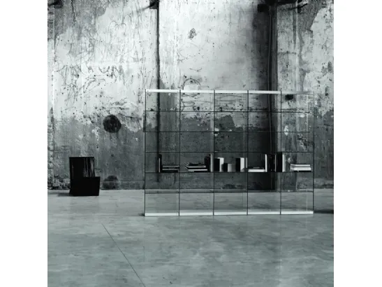 Libreria divisoria bifacciale Space di Glas Italia
