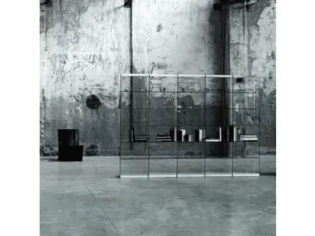 Libreria divisoria bifacciale Space di Glas Italia
