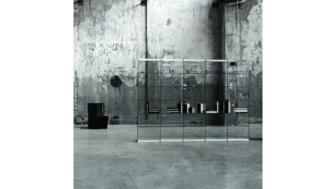 Libreria divisoria bifacciale Space di Glas Italia