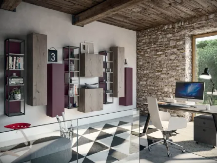 Libreria Rebel CF 172 in legno e laccato di Fimar