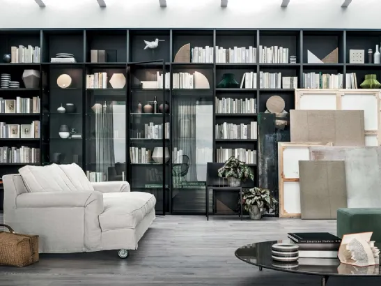 Libreria in laccato Selecta di Lema