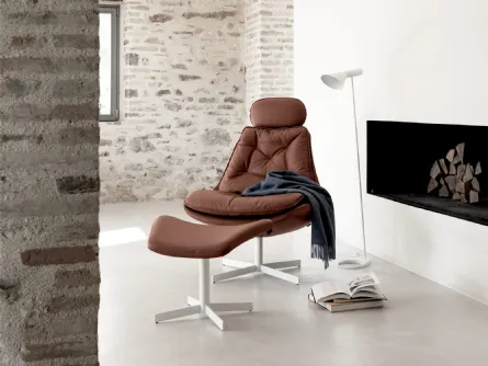 Poltrona Daya in ecopelle di Bontempi