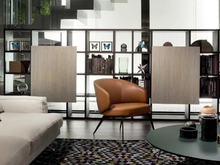 Poltroncina in pelle Bice di Lema