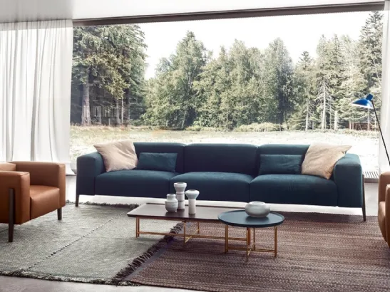 Divano lineare All-In in tessuto di Pianca