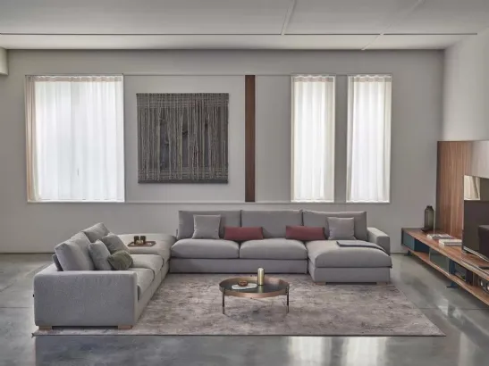 Divano ad angolo con penisola Sunset di Bontempi