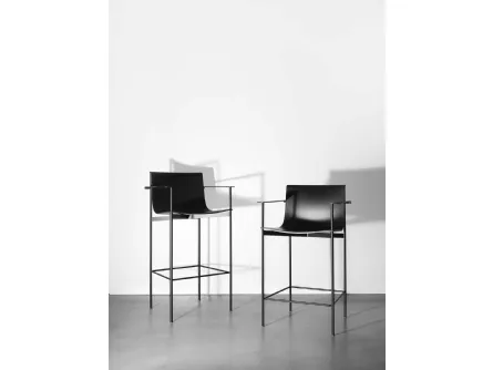 Sgabello Ombra in polipropilene e metallo di Lema