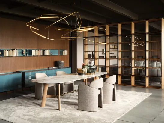 Tavolo August con top in marmo di Lema