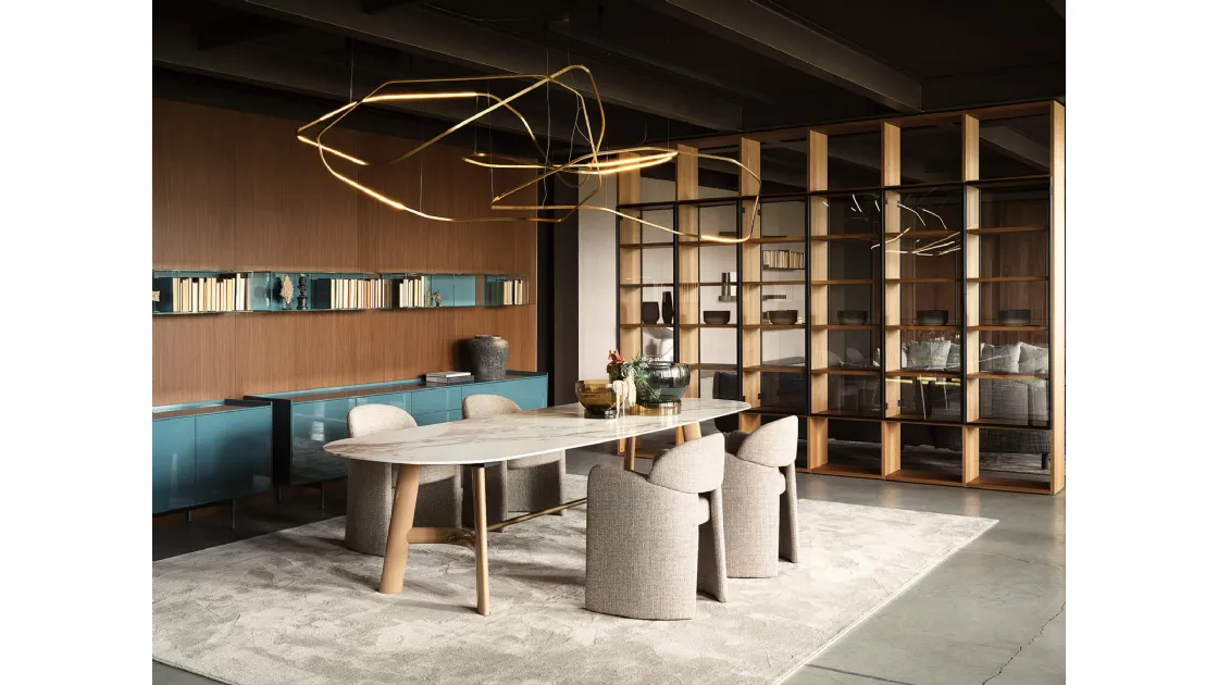 Tavolo August con top in marmo di Lema