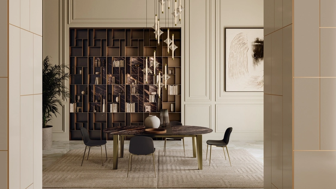 Tavolo allungabile Etro XXL in SuperMarmo di Bontempi