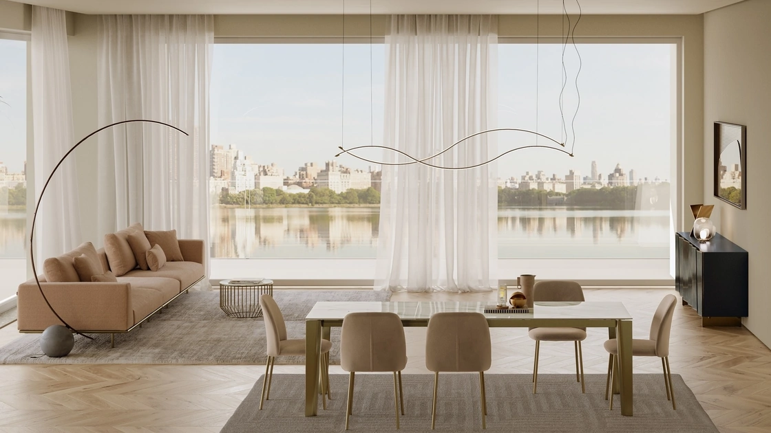 Tavolo allungabile Etro XXL in SuperMarmo di Bontempi