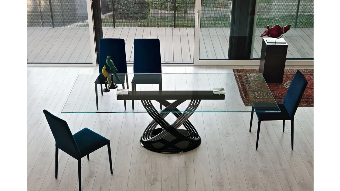 Tavolo Fusion in Cristallo di Bontempi