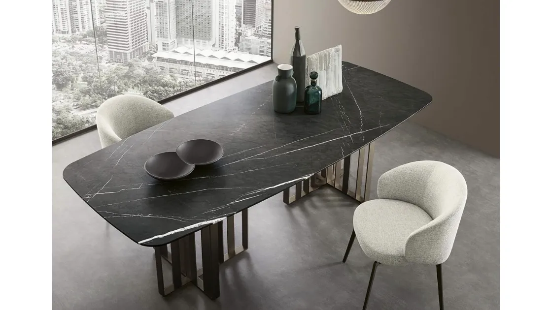 Tavolo con top in marmo Shade di Lema