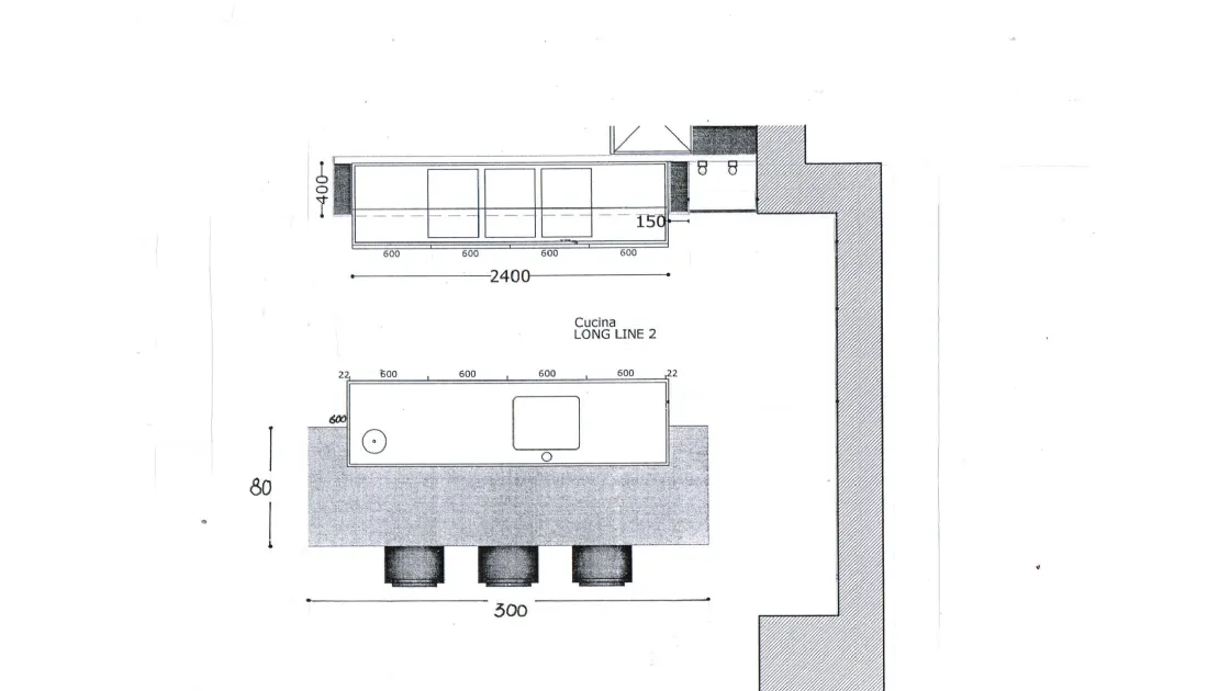 Cucina con isola Long Line