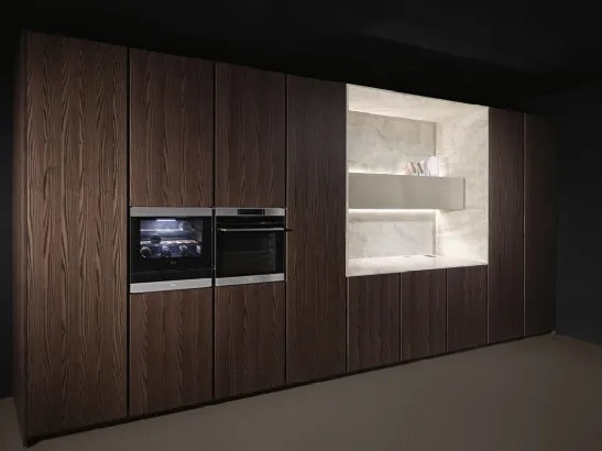Cucina Design lineare in legno Altea 02 di Maistri