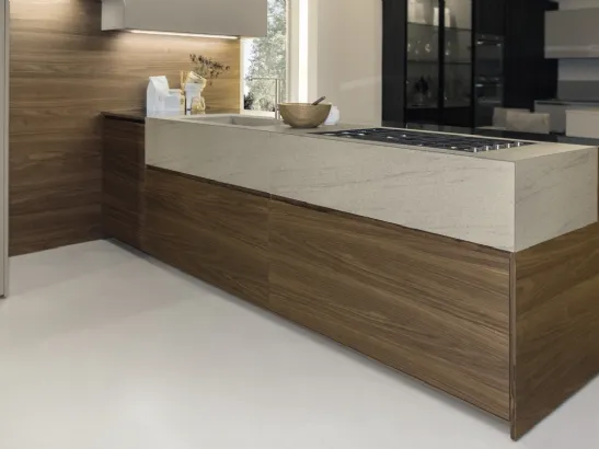 Cucina Design lineare in legno Arena 05 di Maistri
