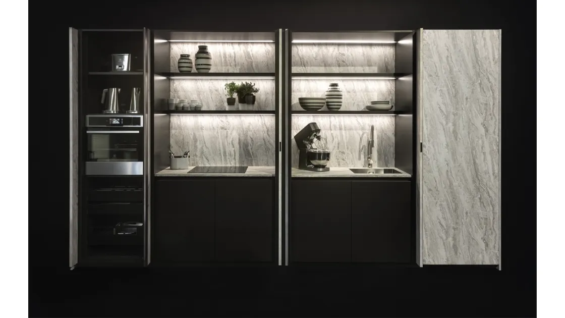 Cucina Design lineare in melaminico Arka 06 di Maistri