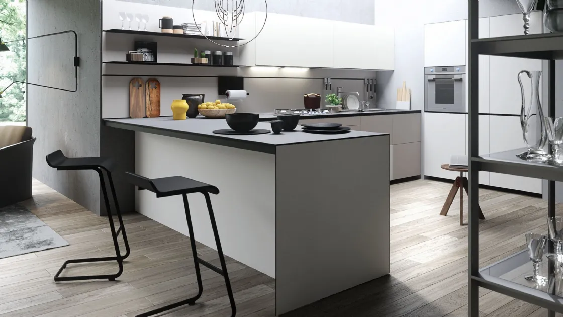 Cucina Design Forma Mentis con anta Angel Skin di Valcucine