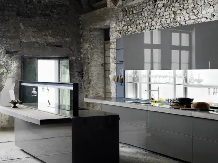 Cucina Design Genius Loci Vitrum Lucido Terra di Valcucine