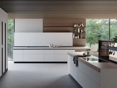 Cucina Design Genius Loci Vitrum Opaco Bianco Nuvola di Valcucine