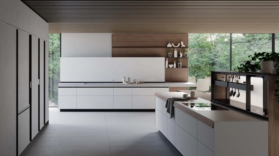 Cucina Design Genius Loci Vitrum Opaco Bianco Nuvola di Valcucine