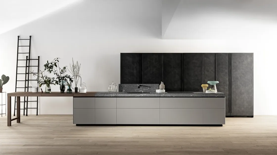 Cucina Design Genius Loci Vitrum opaco Grigio Fuoco di Valcucine