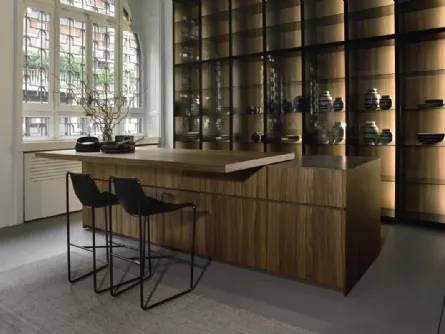 Cucina Design in legno con penisola Giza 08 di Maistri