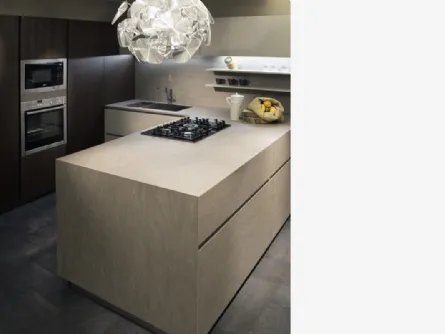 Cucina Design angolare in laminato e legno Giza 11 di Maistri