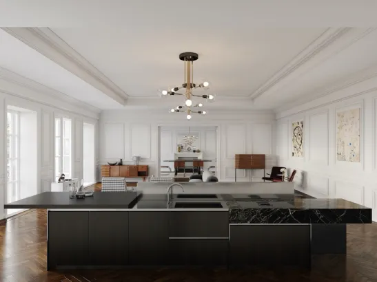 Cucina Design Isola composizione Milano di Rossana